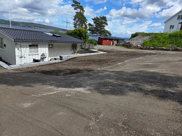 Planert gårdsplass